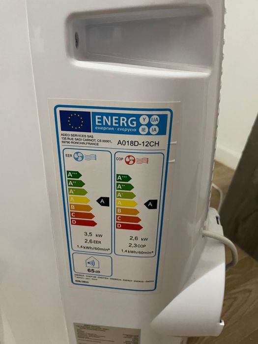 Aquecedor e ar condicionado usado apenas uma vez
