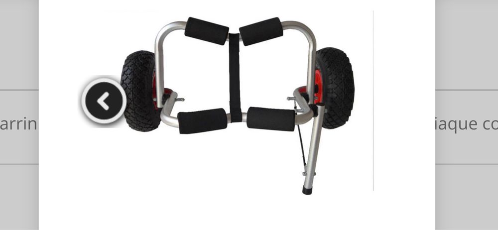 Carrinho de transporte para kayak