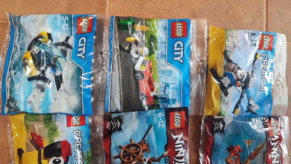 Lote 10 LEGO Polybags Descontinuados Novos e Selados