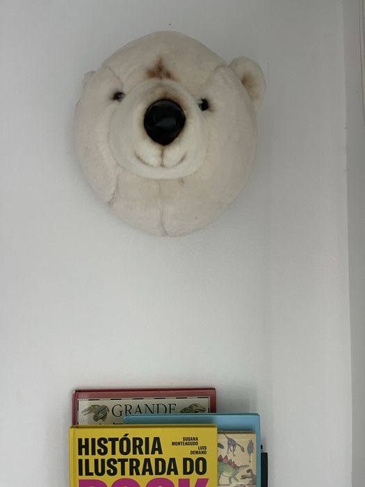 Cabeça de Urso Polar de Peluche
