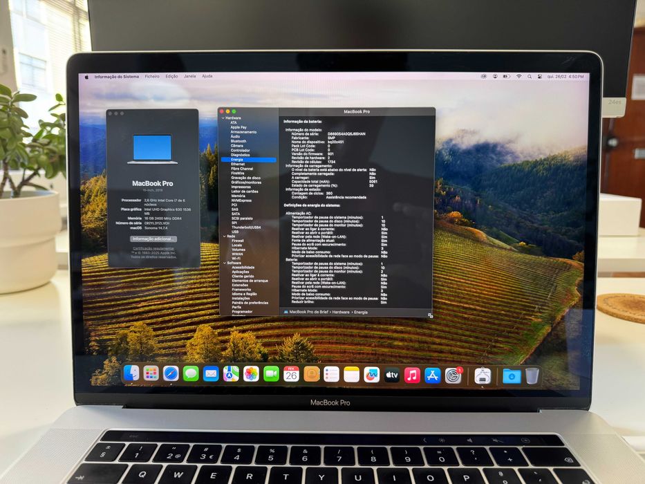 MacBook Pro 15” (2019) — Core i7 2.6 Touch Bar | 16GB RAM | 256GB