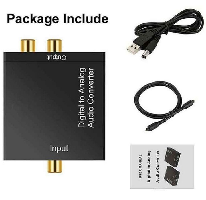 Аудио конвертер оптический Digital to Analog SPDIF/Coaxial to RCA