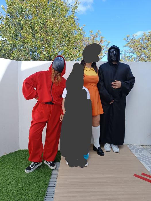 Disfarces Squid Game Boneca macaquinho chinês