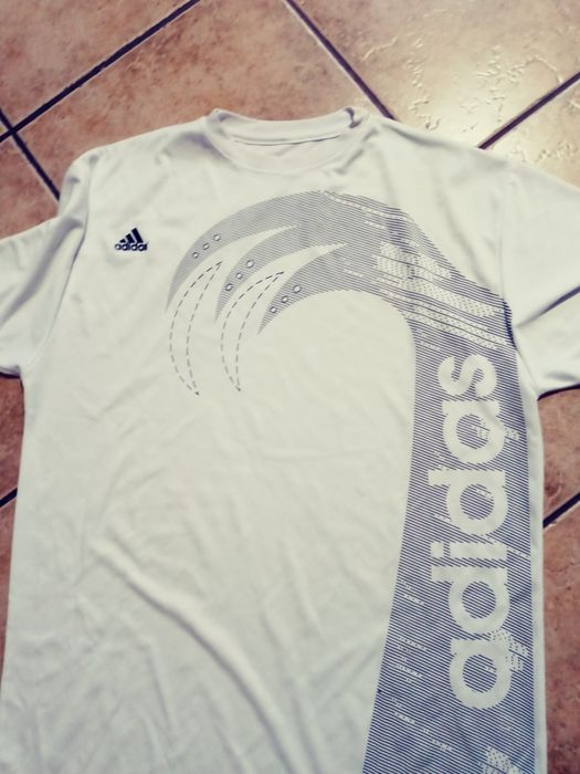 Koszulka meska biala XL Adidas sportowa