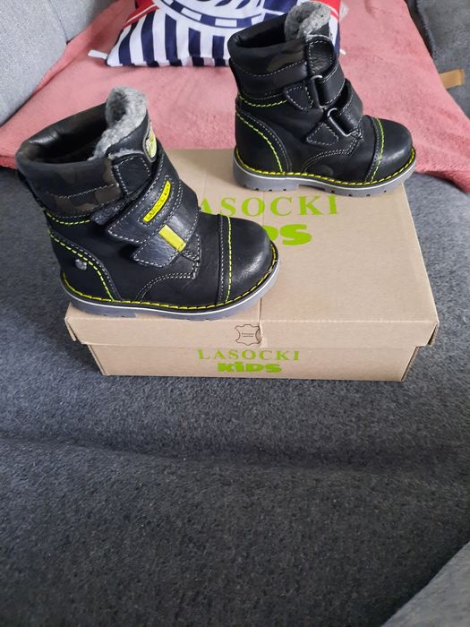 Buty zimowe ze skóry Lasocki r.20
