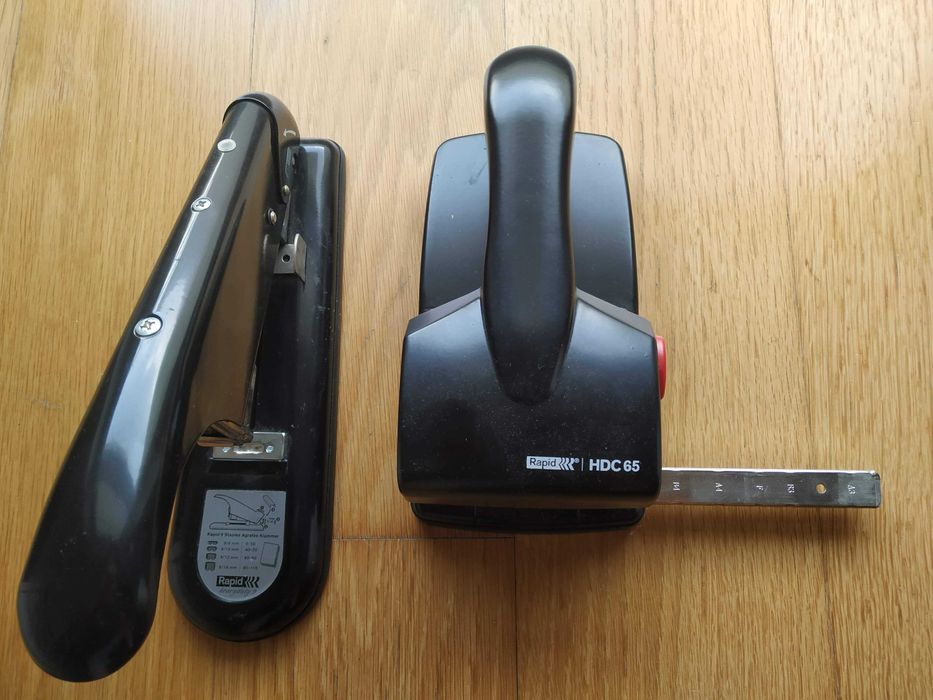 Conjunto profissional Rapid: Agrafador Heavy Duty 9 + Furador HDC65