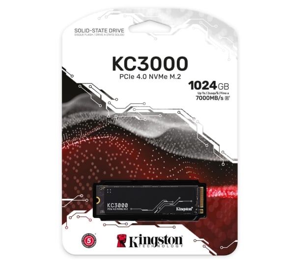Kingston KC3000 1TB NVMe M.2 PCIe 4.0 — szybki SSD Gen4 Gwarancja