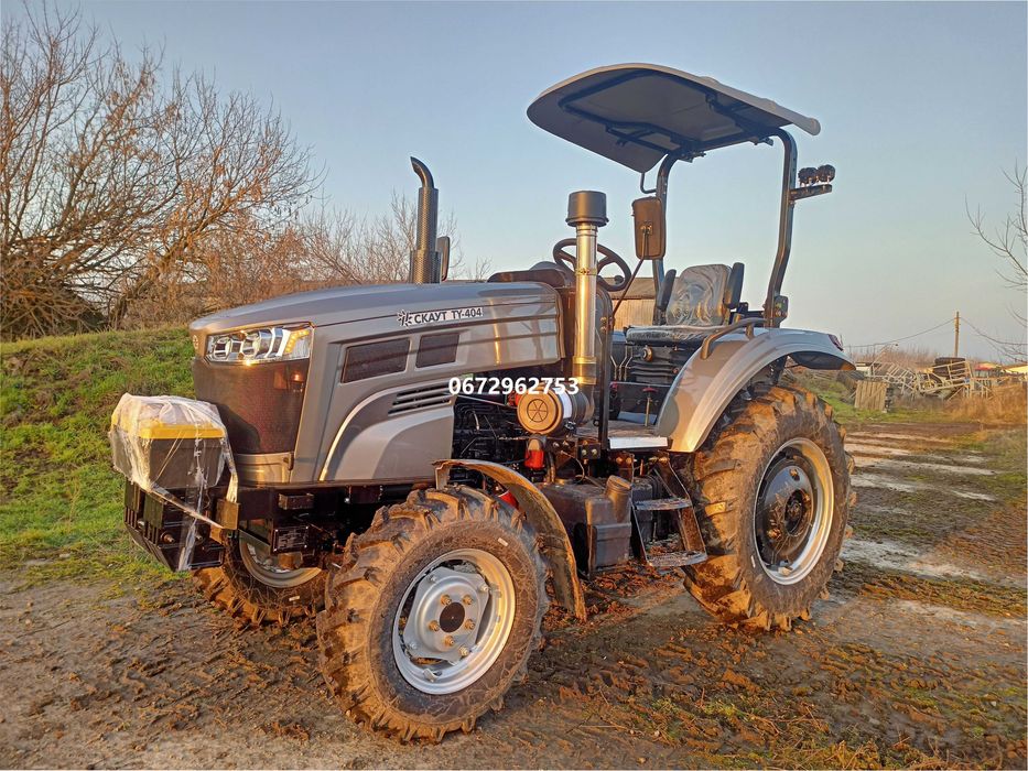 Мінітрактор Скаут TY-404 SR з козирком +компресор доставка безкоштовна