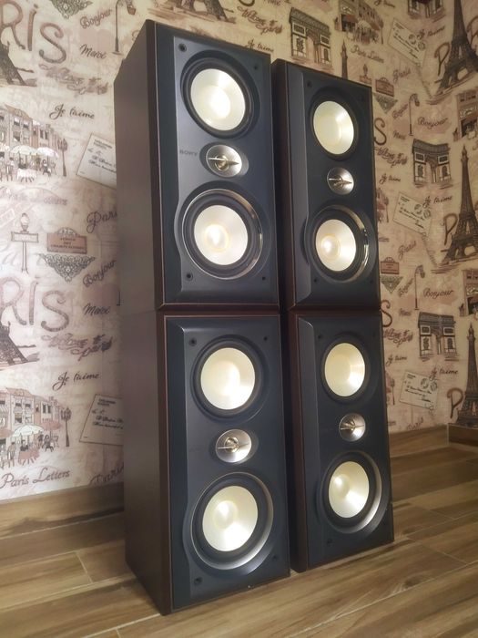 Колонки SONY 2x100Вт. Висока чутливість -32000Гц./ Шовковий ВЧ/ Hi-Fi