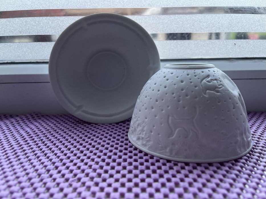 Фарфоровый подсвечник Литофания Light-Glow «Кошки» (Новый)