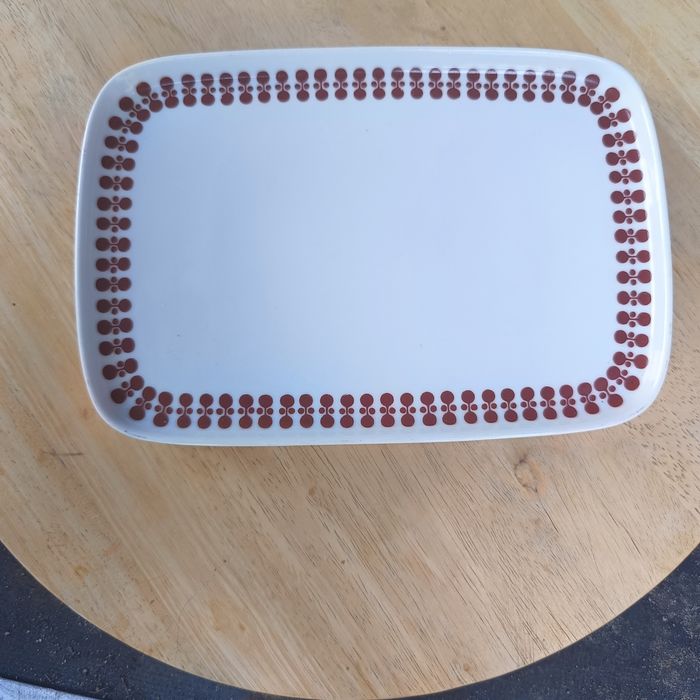 prostokątny półmisek ceramiczny, wzór Morocco zaprojektowany przez Turi Gramstad Oliver dla norweskiej fabryki Figgjo Flint.