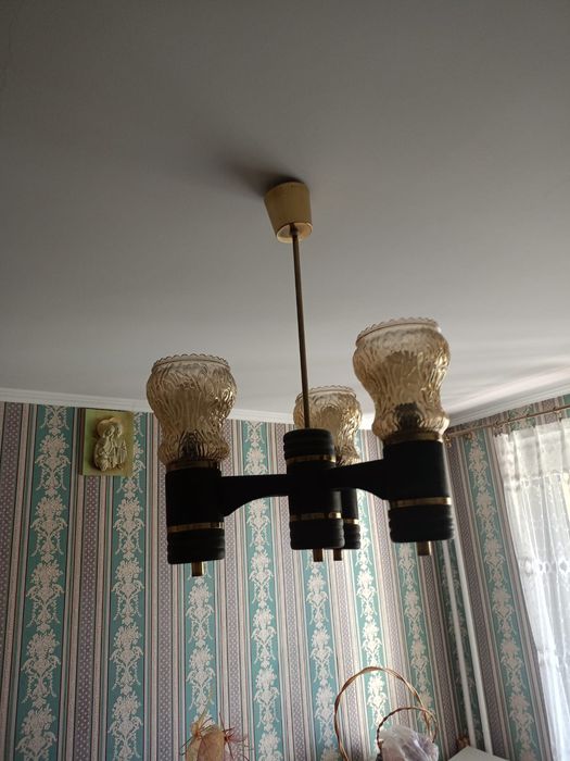 Lampa sufitowa wisząca vintage PRL