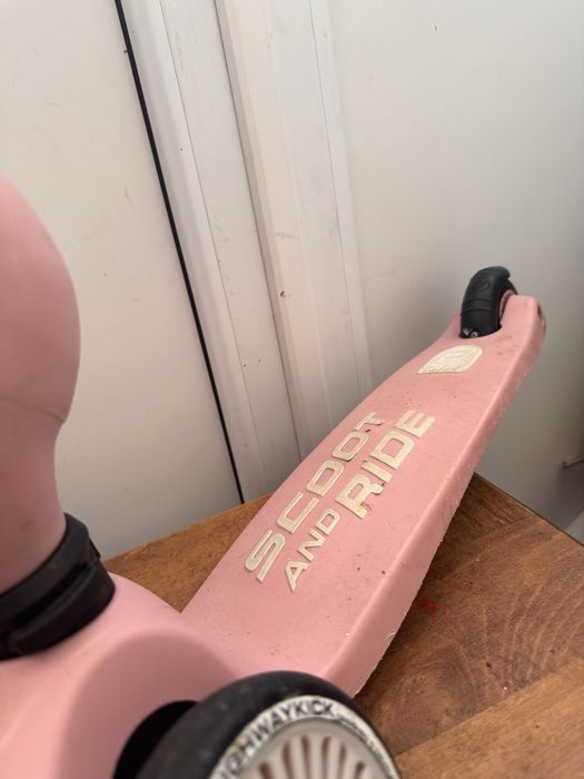 Scoot and ride рожевий 2в1 самокат велобіг