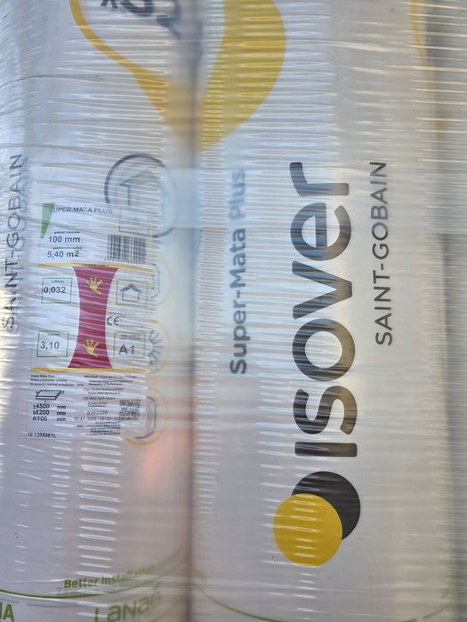 Wełna Szklana Isover Super Mata Plus 15 cm 0,32 Lanae  Transport Cała