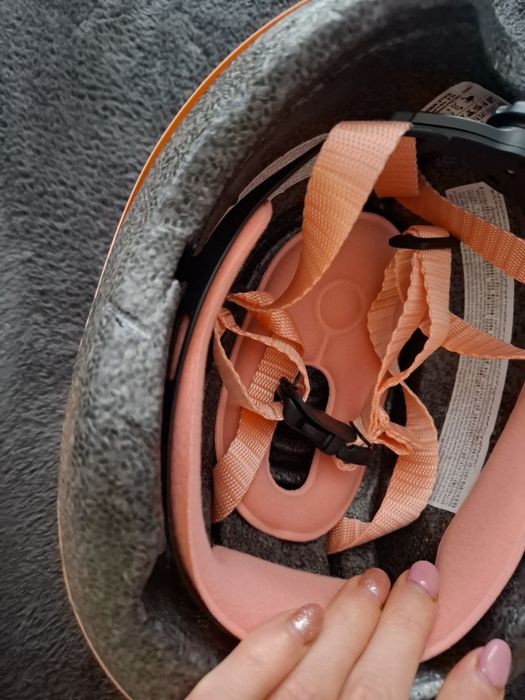 Kask rowerowy dla dziewczynki rozmiar XXS obwód 44-49cm  pudrowy  róż