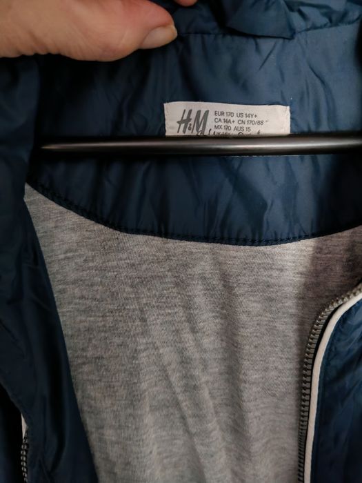 Kurtka męska wiatrówka z kapturem H&M S-M
