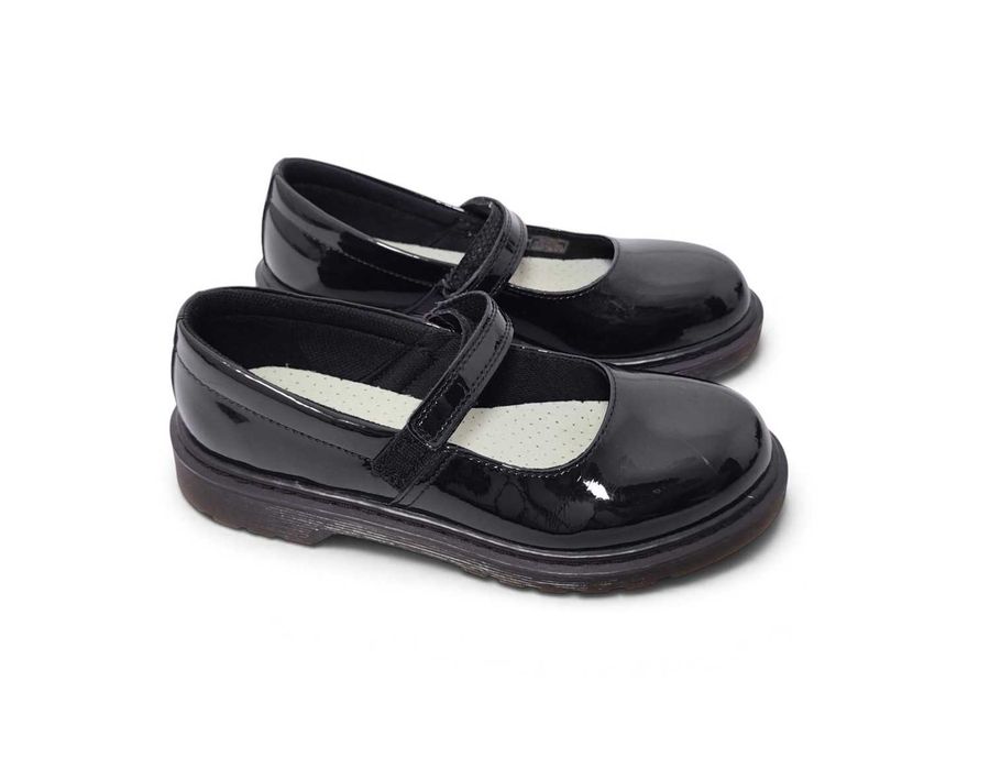Półbuty Mary Jane Skórzane Lakierowane Czarne Dr. Martens |R. 38