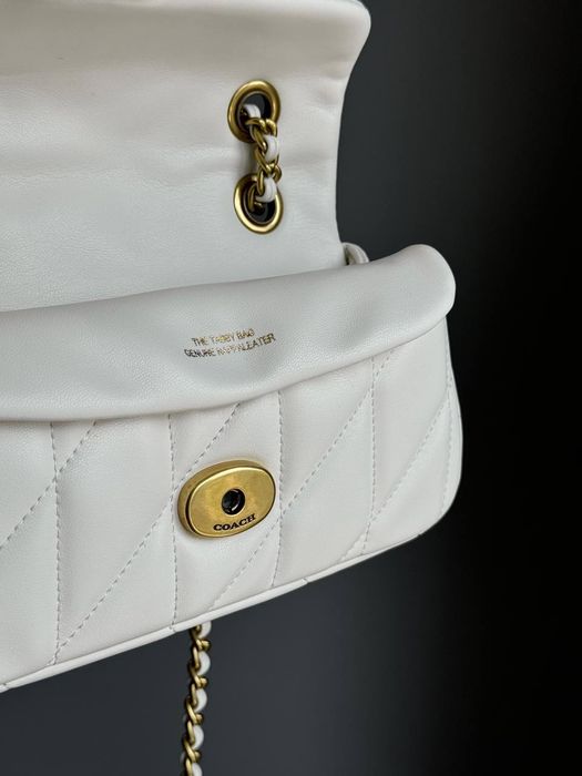 Coach Tabby Pillow Bag Ivory Gold premium / жіноча шкіряна сумочка