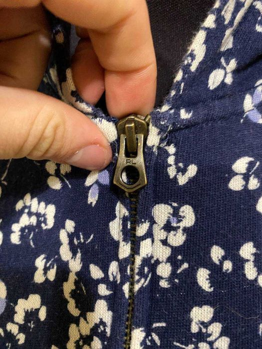 худи Polo Ralph Lauren оригинал на молнии с капюшоном цветочный принт