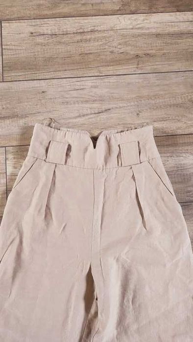 Topshop szerokie spodnie z wysokim stanem w stylu vintage na lato wide leg 38