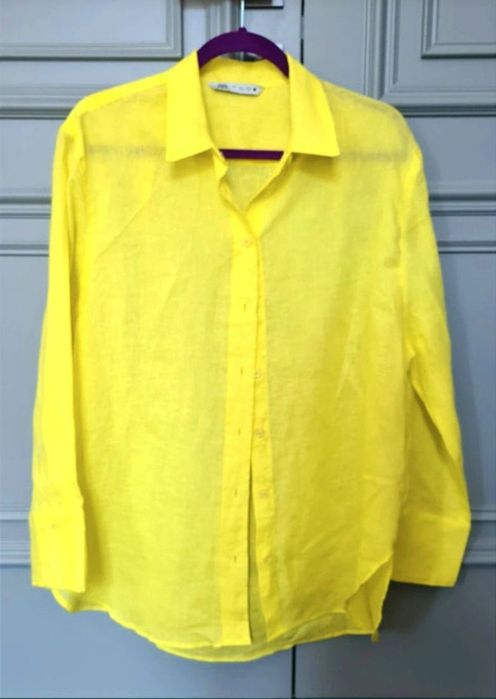 Koszula damska, Zara, 100% len, lniana, M (38) lub XS (34)
