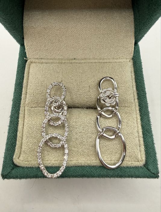 Złote kolczyki 750 z diamentami 0,80ct VS1-Si1/H-K