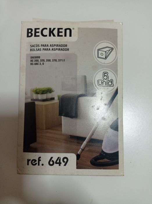 Caixa com 5 sacos para aspirador Becken ref. 649