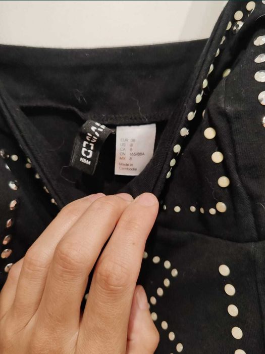Stylowy zestaw H&M. Top + Torebka (zdobione)