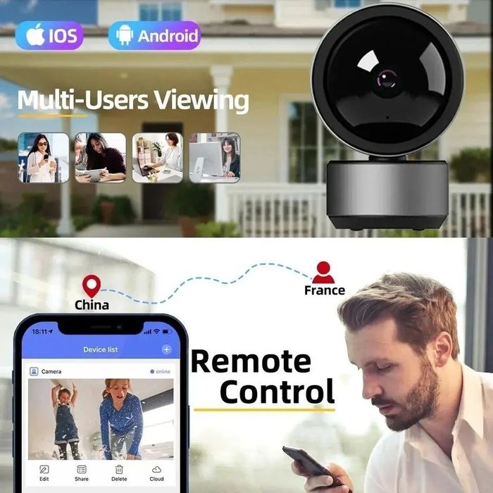 Мини IP Wi-Fi камера Tuya  SMART LIFE 3Mp Датчик РУХУ ІК-підсвітка‼️