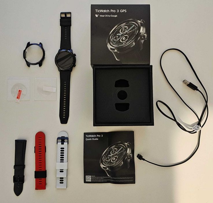 TicWatch Pro 3 GPS – AMOLED, NFC, Wear OS, Rozmowy + DODATKI