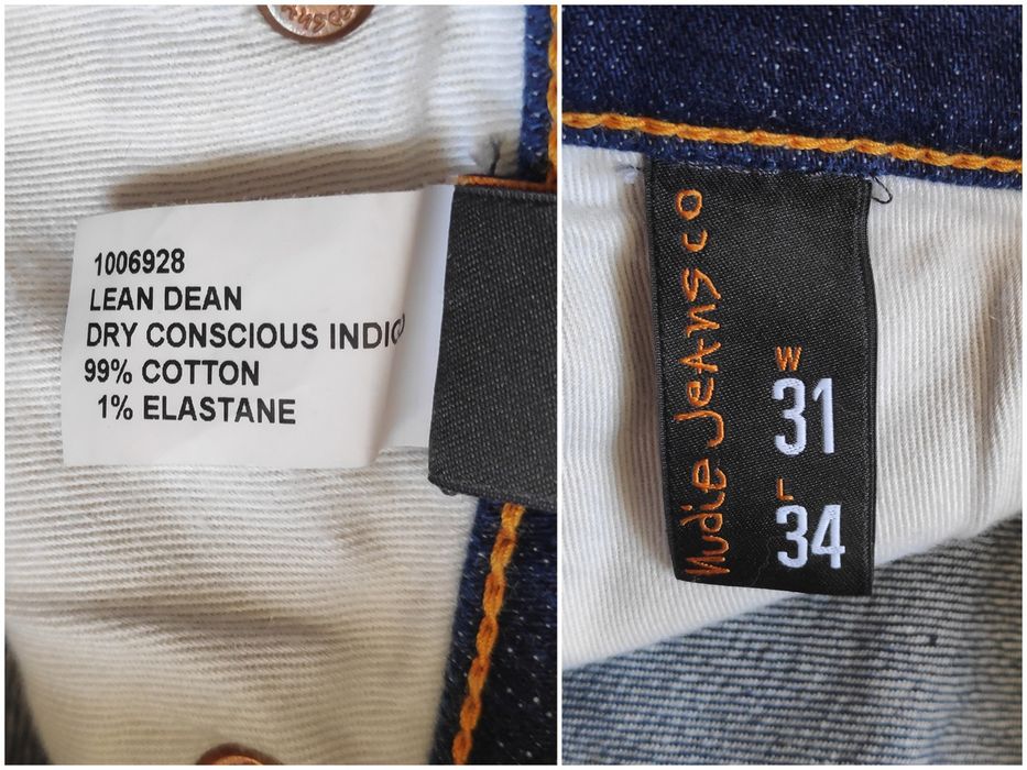 NUDIE Jeans Lean Dean джинсы made in Italy Оригинал W31 L34