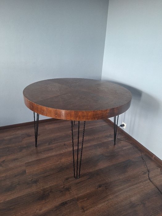 Stół okrągły średnica 110 na metalowych nogach