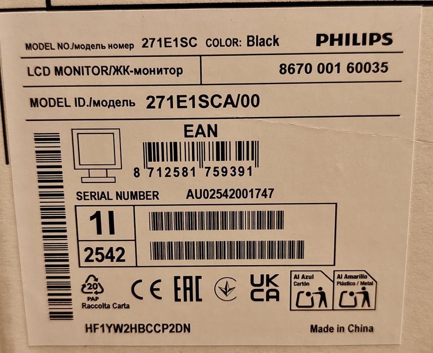 Prawie nowy monitor Philips 27" zakrzywiony