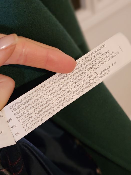 Płaszcz trencz, butelkowa zieleń, r.S, 36