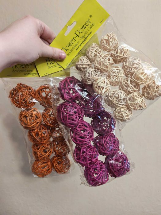 3 x NOWE Kule rattanowe marki Flower-Power