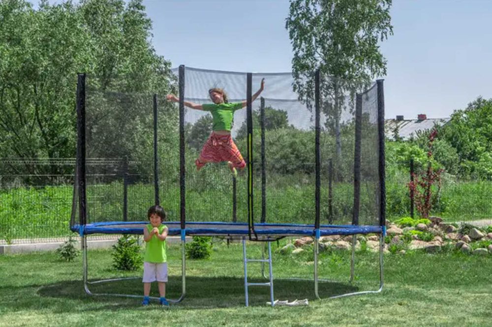 ‼️АКЦІЯ‼️ Батут SkyJump 312 см із захисною сіткою та драбинкою 10 фт‼️ Гарантія‼️