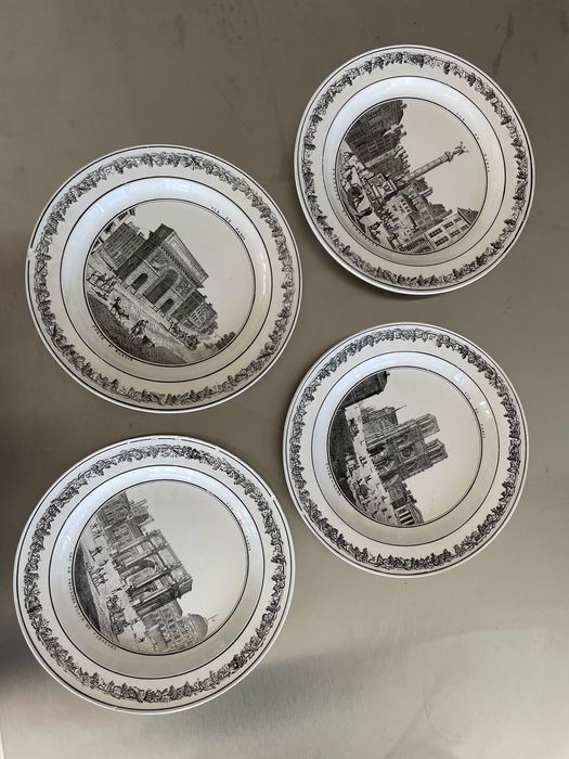 Pratos antigos - Francês- Terre de Fer - Creil