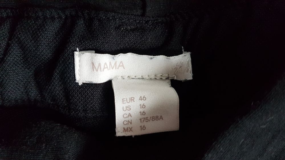 Spodenki spodnie ciążowe krótkie czarne H&M MAMA rozm. L