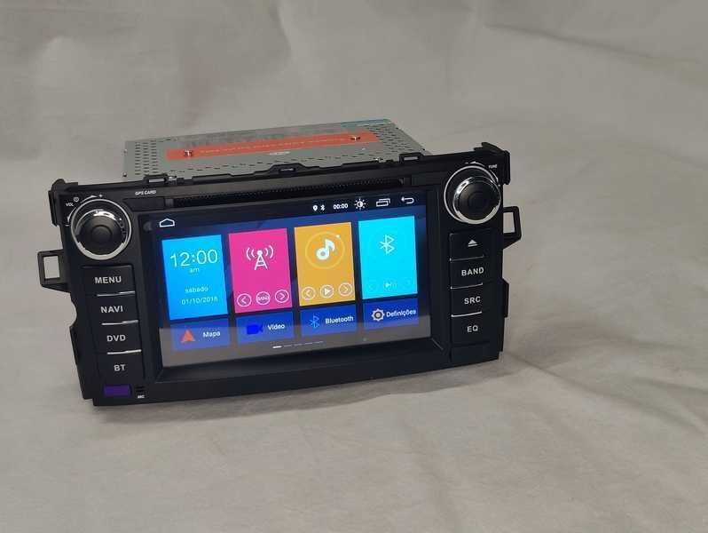 Toyota Auris 2008 a 2012 Rádio Android CarPlay GPS DVD 2 DIN