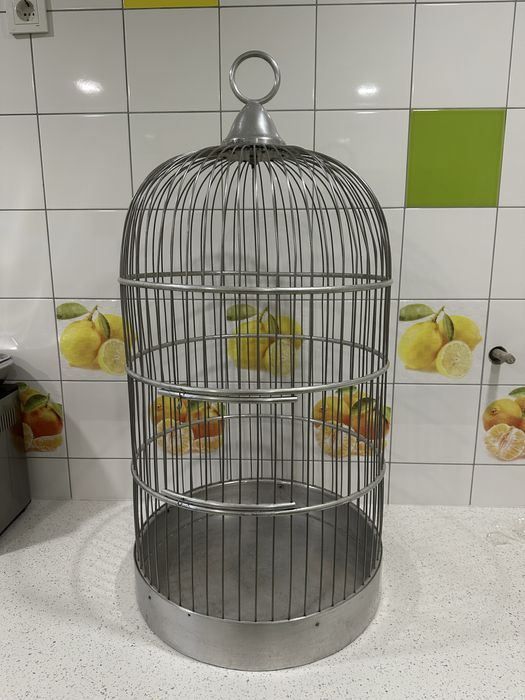 Продається клітка для папуги з нержавіючої сталі – ручна робота!