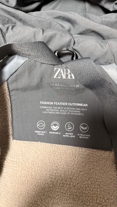 Пуховик zara р. 104
