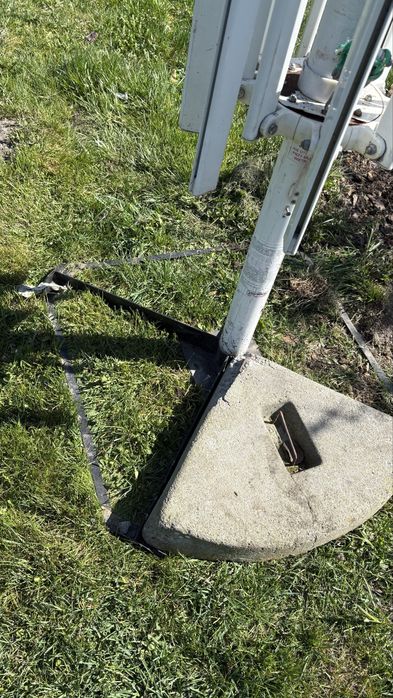 Parasol ogrodowo kawiarniany - stelaż z podstawą