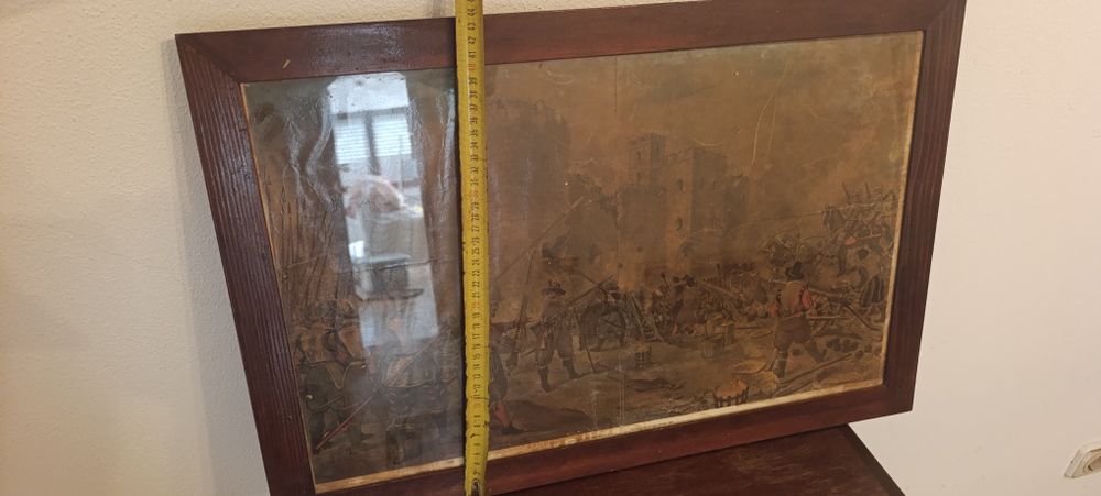 Quadro antigo em madeira