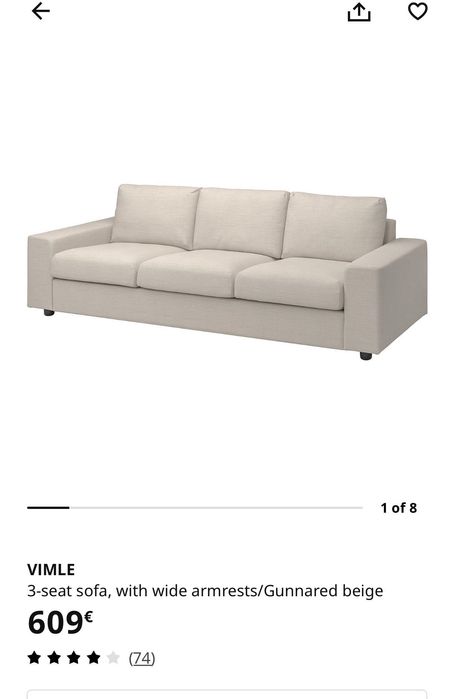 3 Seat Sofa IKEA (Vimle)