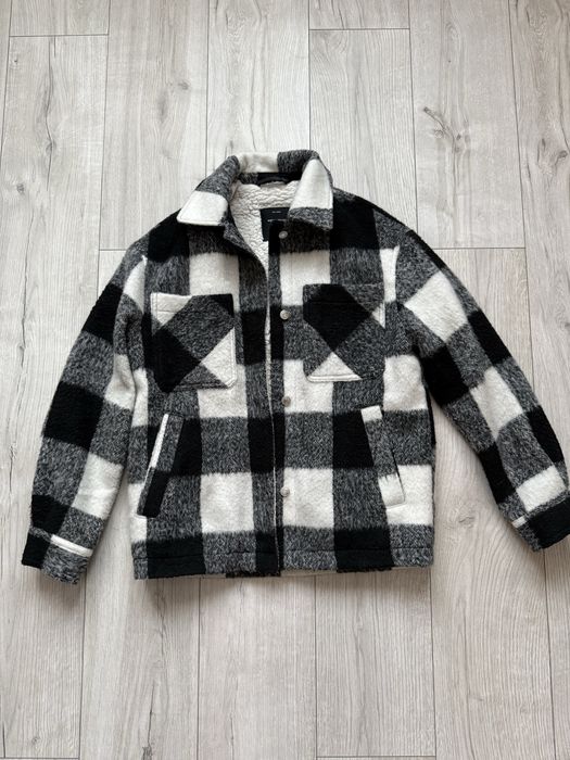 Куртка сорочка жіноча House в клітинку чорна біла
