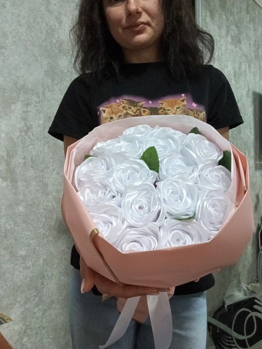 Букети з атласної стрічки