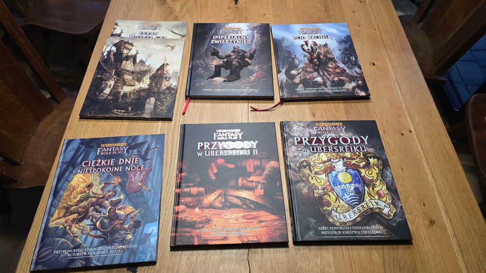 Zestaw Warhammer Fantasy Roleplay 4 ed. – 20 podręczników + ekran MG
