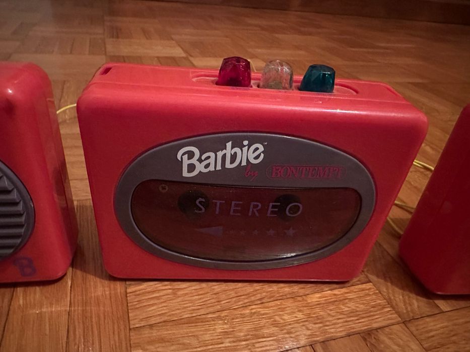 Leitor de cassetes com mini colunas Barbie