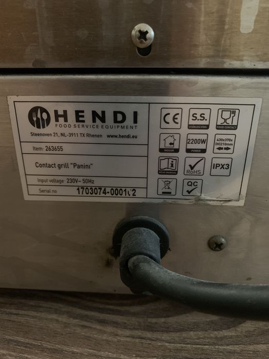 Контакний гриль hendi panini 263655