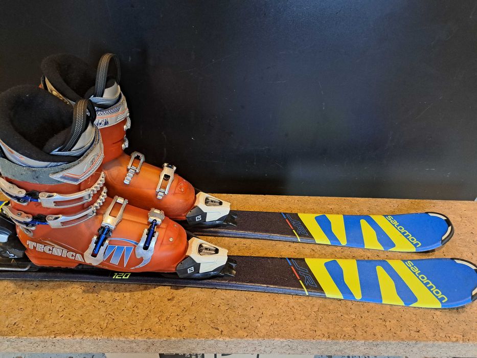 komplet narty Salomon X Race JR 120 cm + buty Tecnica 37 -38